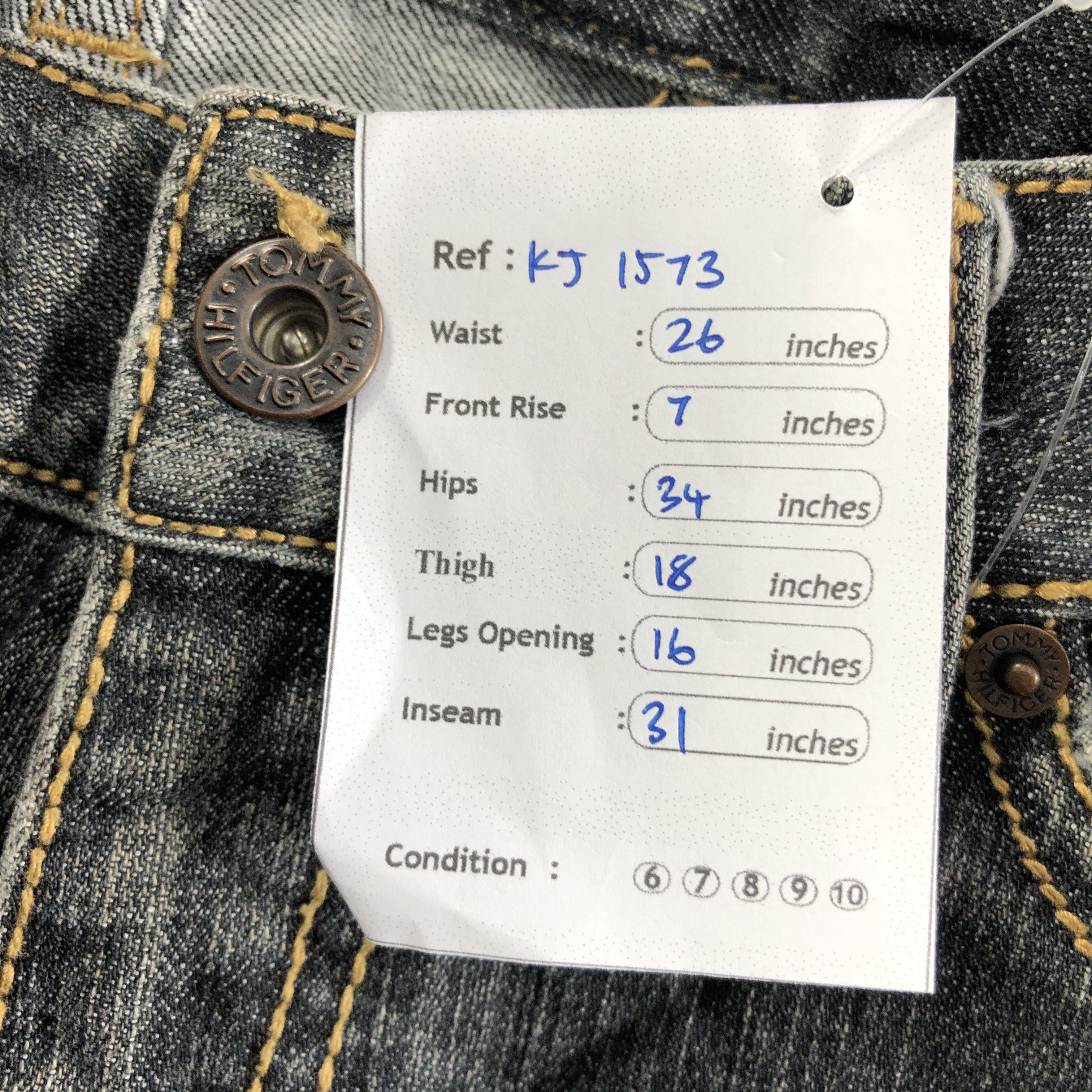 Tommy Hilfiger Tommy Hilfiger Jeans Faded Blue Flare Denim KJ1573 Size 26" / US 2 / IT 38 - 11 Thumbnail