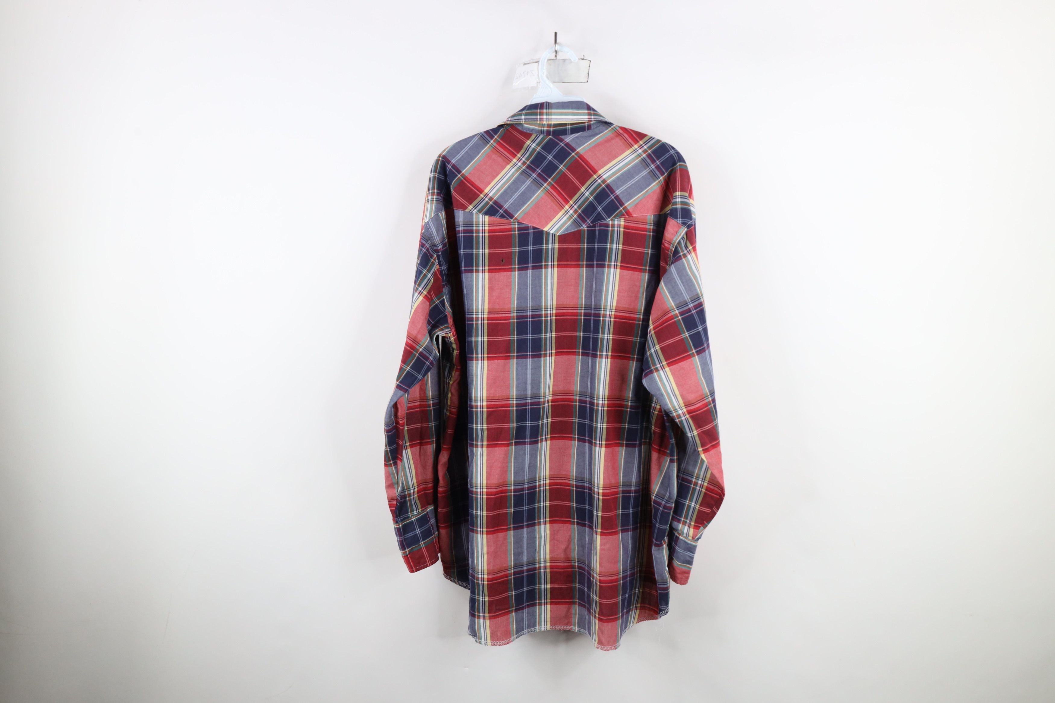 Vintage × Wrangler Vintage 90s Wrangler Needle Western Cowboy Button Shirt Size US XL / EU 56 / 4 - 12 Thumbnail