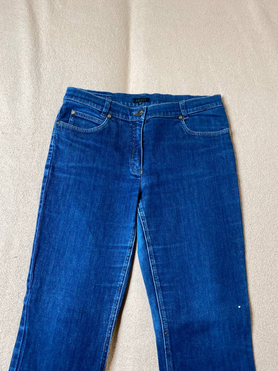 Escada × Vintage Escada Y2K Flared Boot Cut Navy Faded Blue Jeans Size 40" / US 18 - 13 Thumbnail
