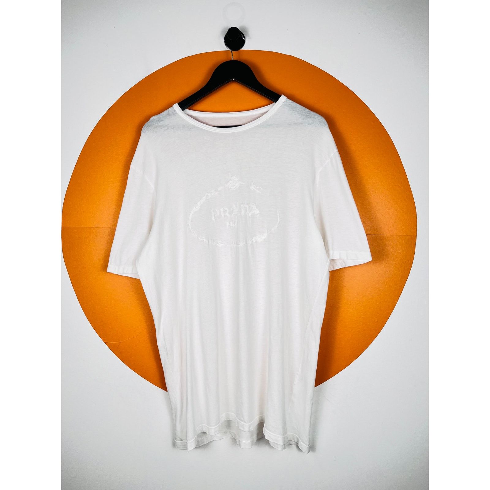 Prada tshirt chest logo 2007 italy designer luxury tee rare