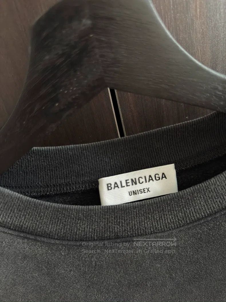 Balenciaga Balenciaga Distressed Sweatshirt, Size L Size US L / EU 52-54 / 3 - 3 Thumbnail