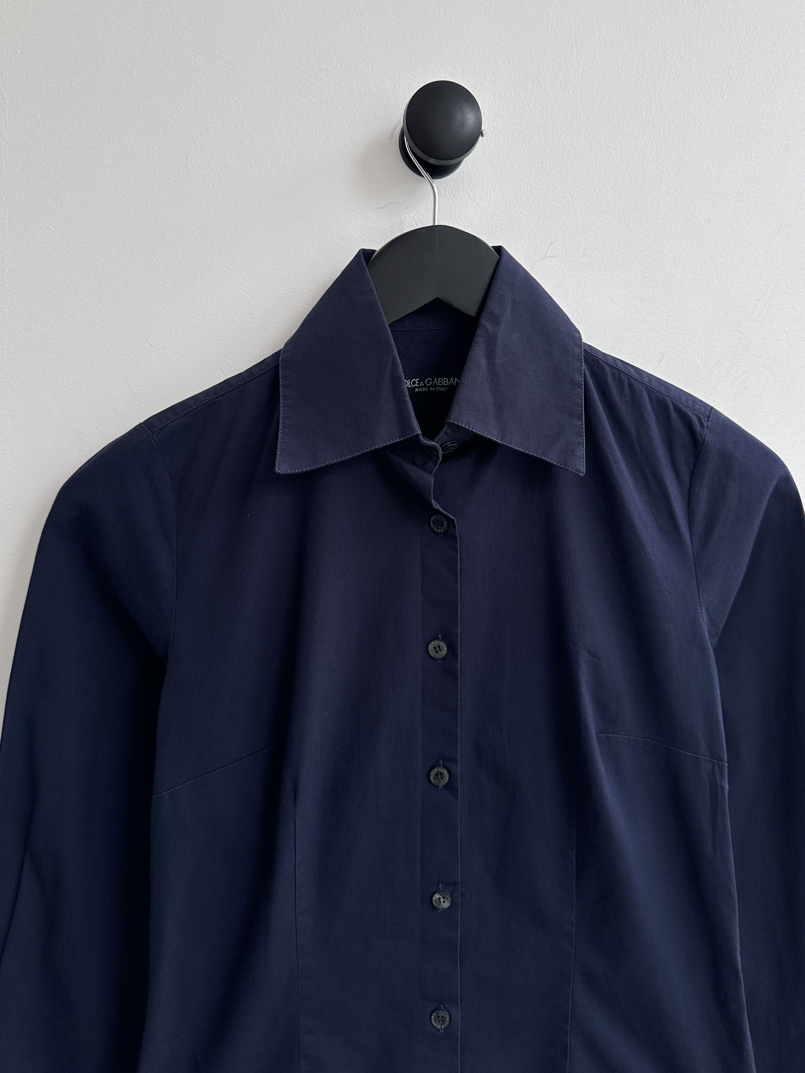 Dolce & Gabbana Dolce & Gabbana D&G Blue Button Up Shirt Size S / US 4 / IT 40 - 2 Thumbnail