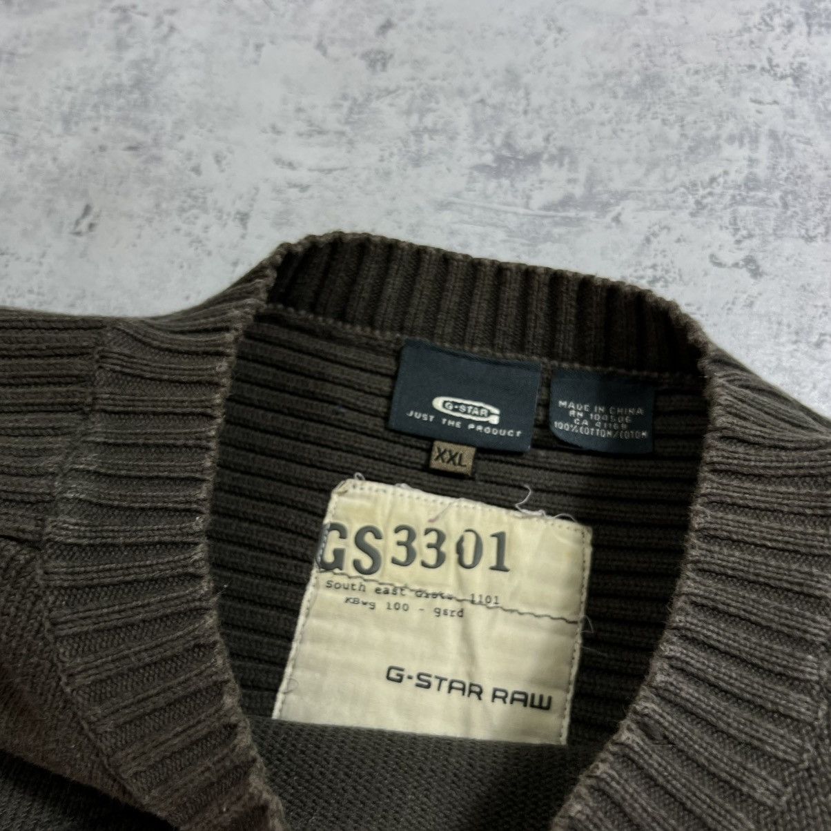 G-Star 00s G-Star Raw Vintage Avant Garde Knit Military Sweater Size US XL / EU 56 / 4 - 7 Thumbnail