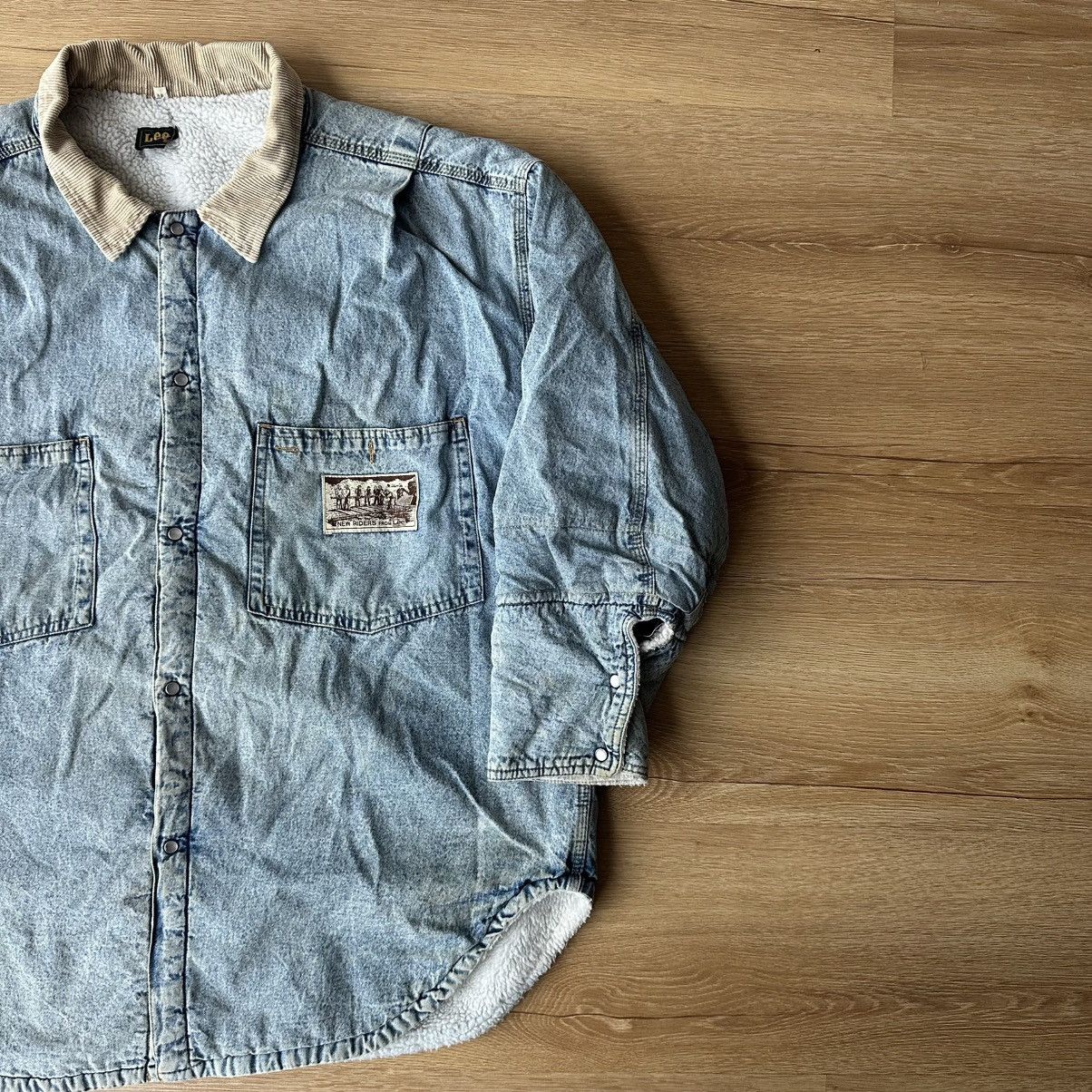 Lee Vintage Lee New Riders Denim Sherpa Jacket Collared Size US M / EU 48-50 / 2 - 5 Thumbnail