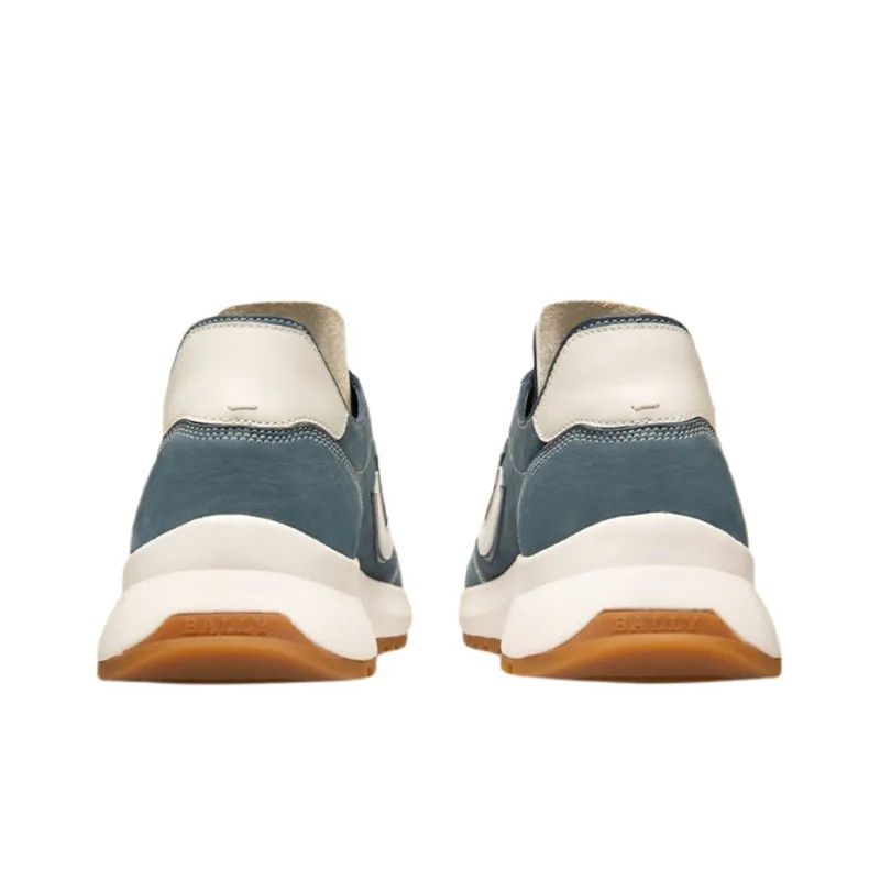 o1y1224 Logo Print Low-Top Sneakers in Lead/White
