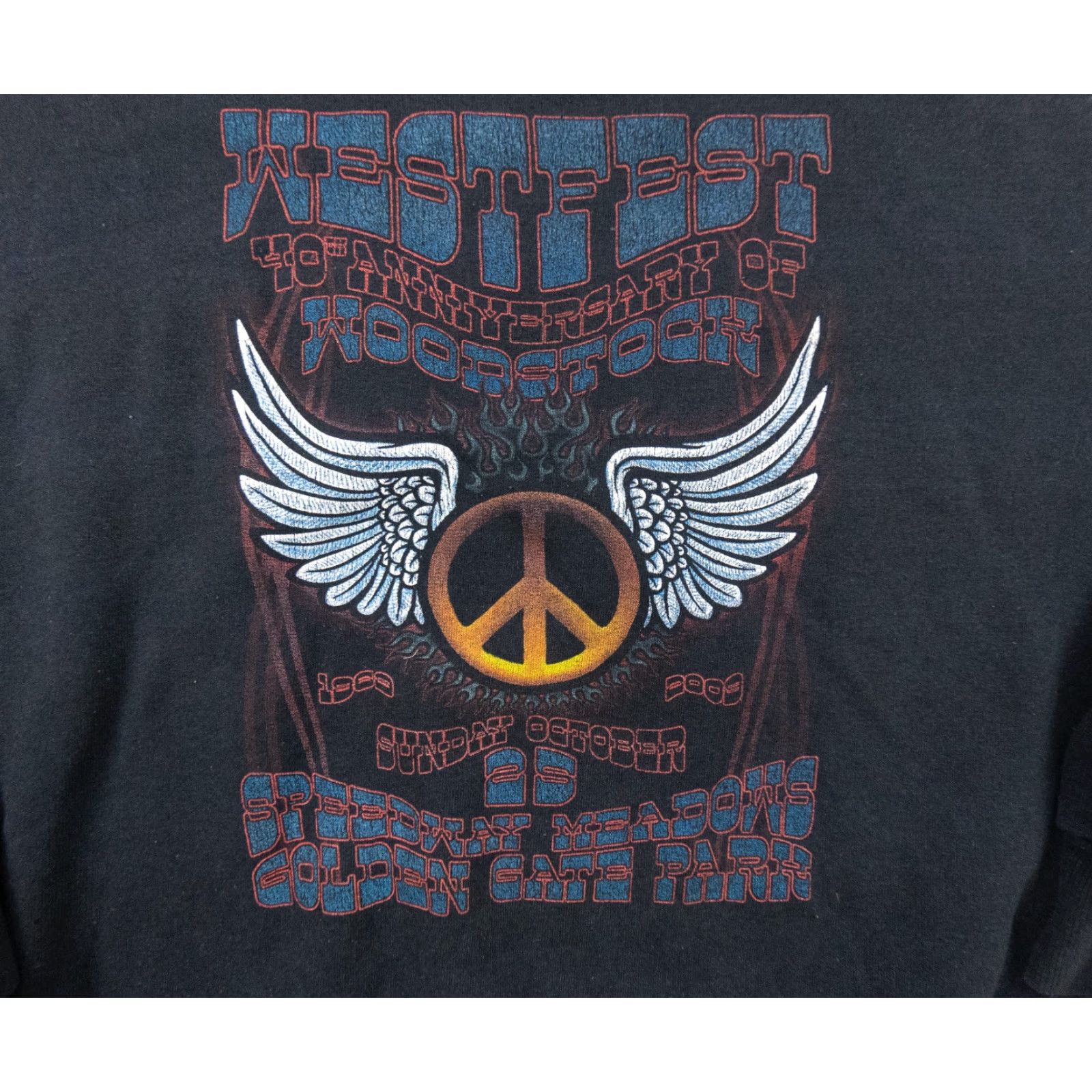 Hanes VINTAGE Hanes Sweatshirt Men XL Black Westfest Woodstock Crew Neck Pullover Y2K Music All Seasons Size US XL / EU 56 / 4 - 2 Thumbnail