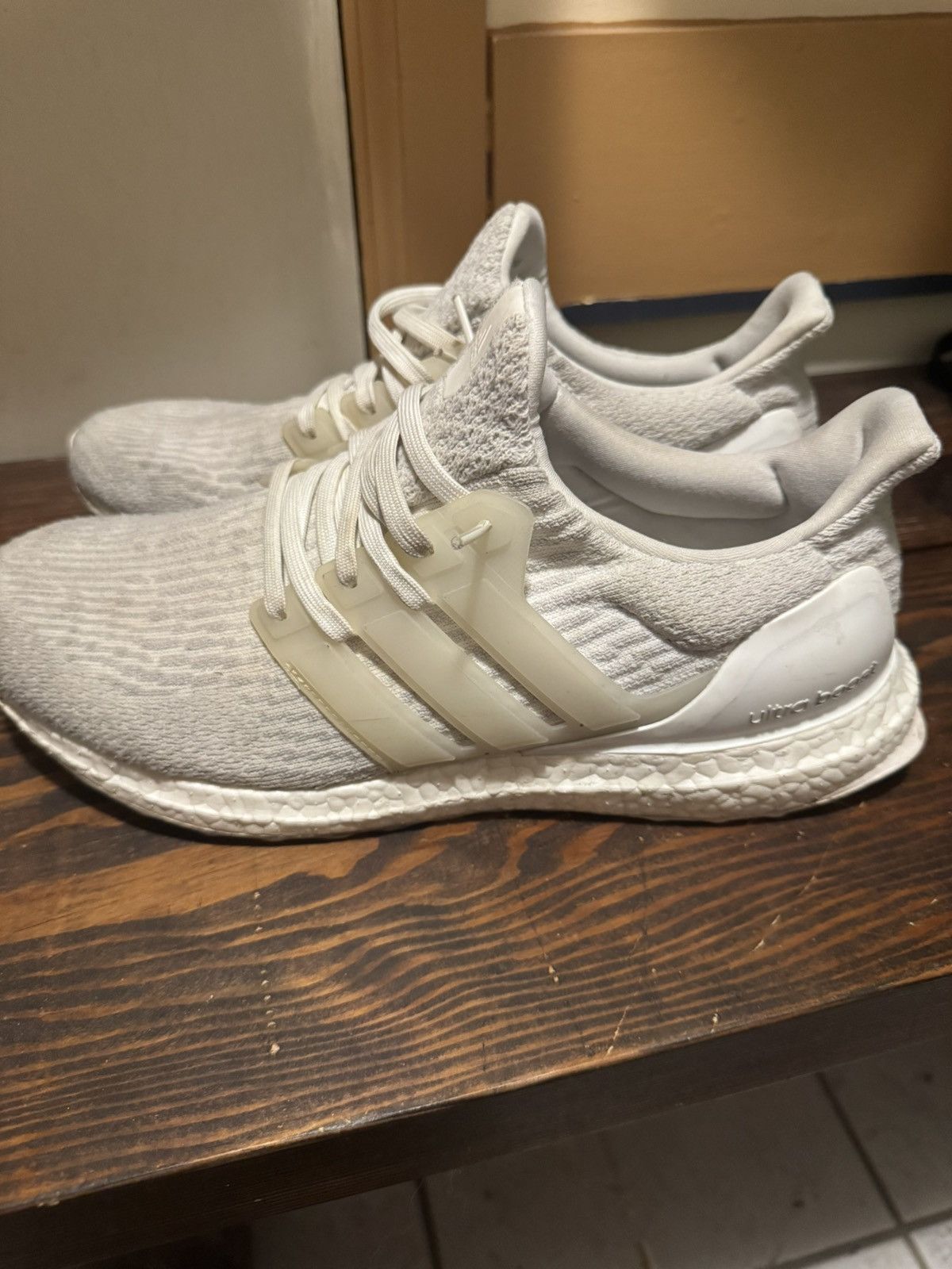 Adidas Ultra Boost 3.0 Triple White Size US 10.5 / EU 43-44 - 1 Thumbnail
