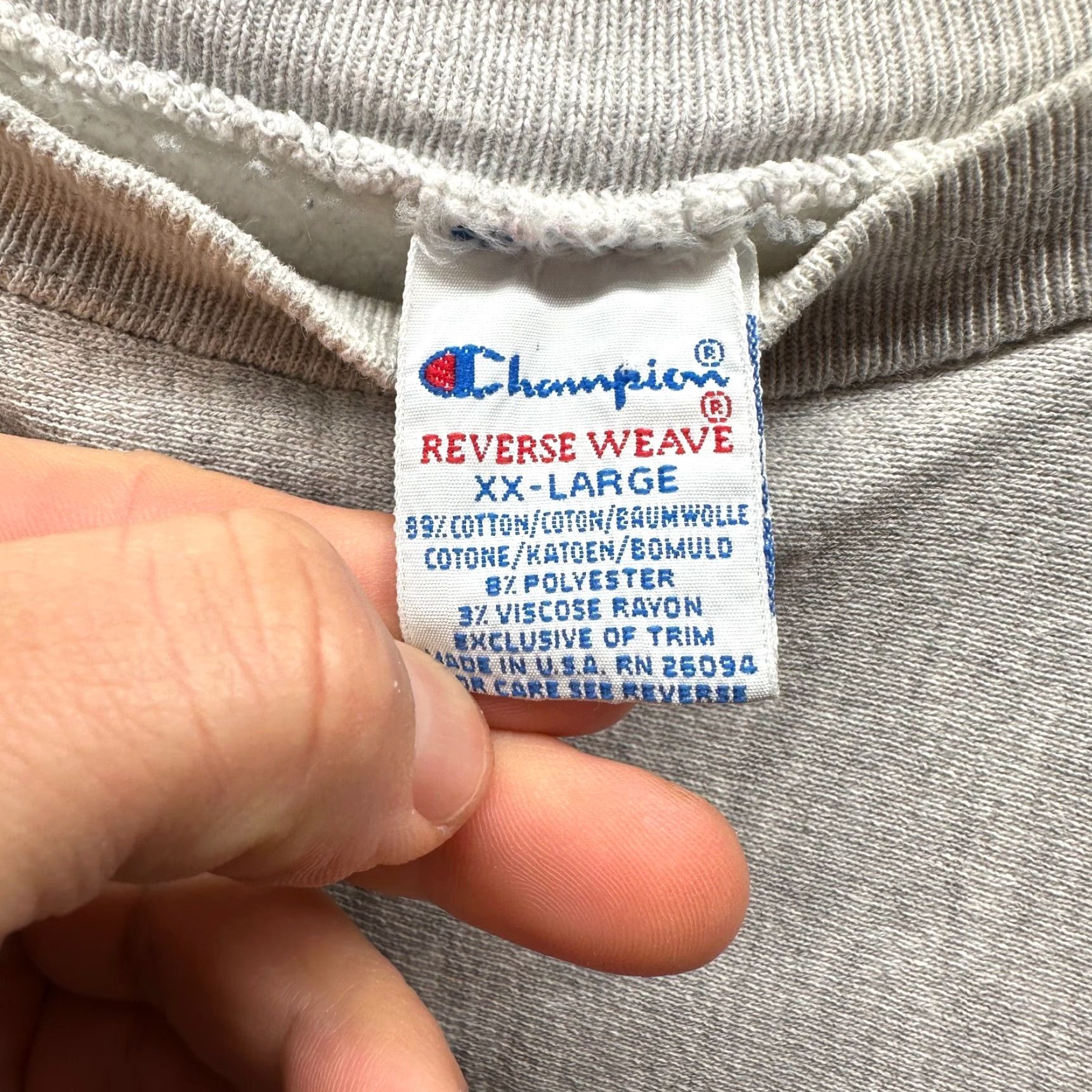 Champion VINTAGE Champion Sweater Mens 2XL Gray Tri Blend Made in USA Reverse Weave Size US XXL / EU 58 / 5 - 6 Thumbnail