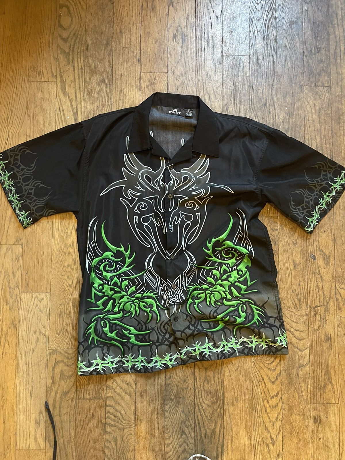 Image of Vintage City Impact Poly Shirt in Black, Men's (Size XL)