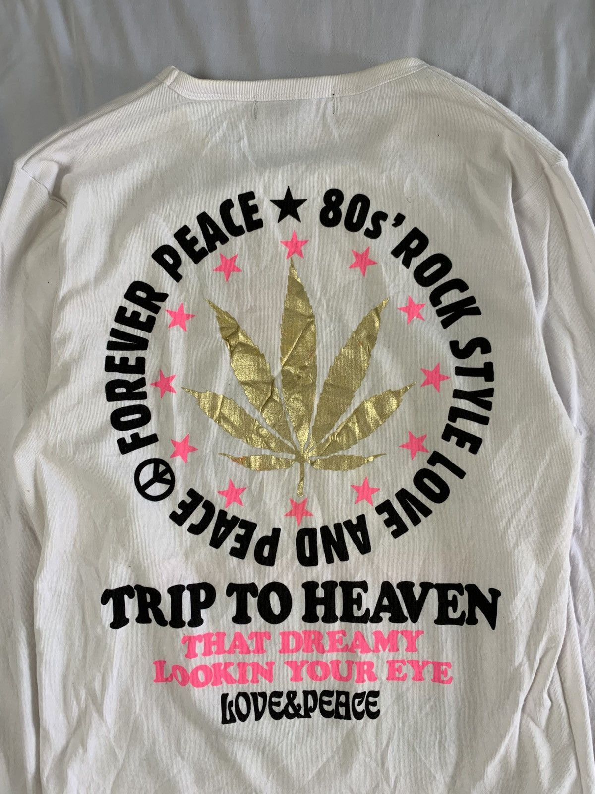Japanese Brand undefinded longslevee love&peace bacolod Size US L / EU 52-54 / 3 - 7 Thumbnail