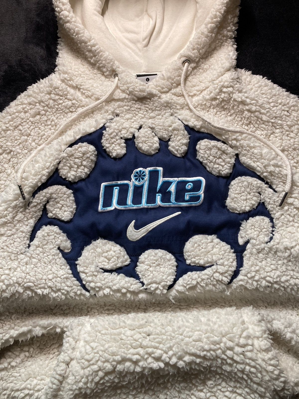 Nike × Vintage ⛩️nike hoodie custom ninja fleece vintage y2k center big logo Size US L / EU 52-54 / 3 - 3 Thumbnail