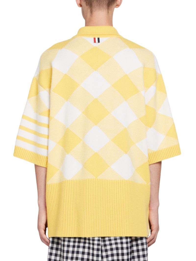 Thom Browne Sz.1 Oversized Cashmere Gingham 4 Bar Polo Size US S / EU 44-46 / 1 - 3 Thumbnail