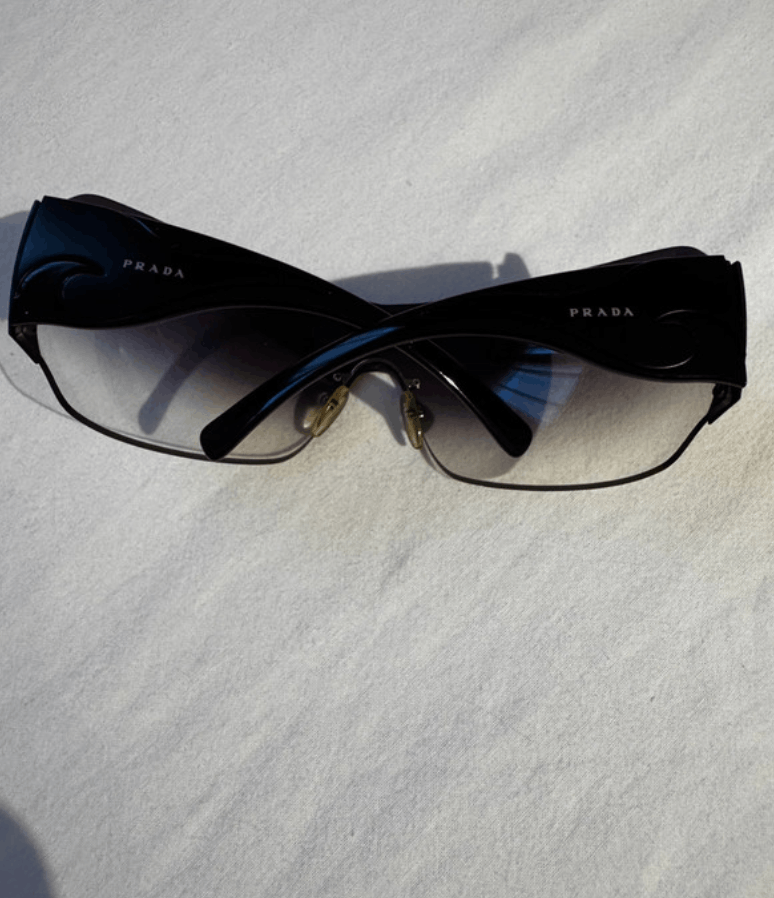 Prada Prada Sunglsasses Ski Logo Sport Shield Mask Vintage EX0256 Size ONE SIZE - 4 Thumbnail
