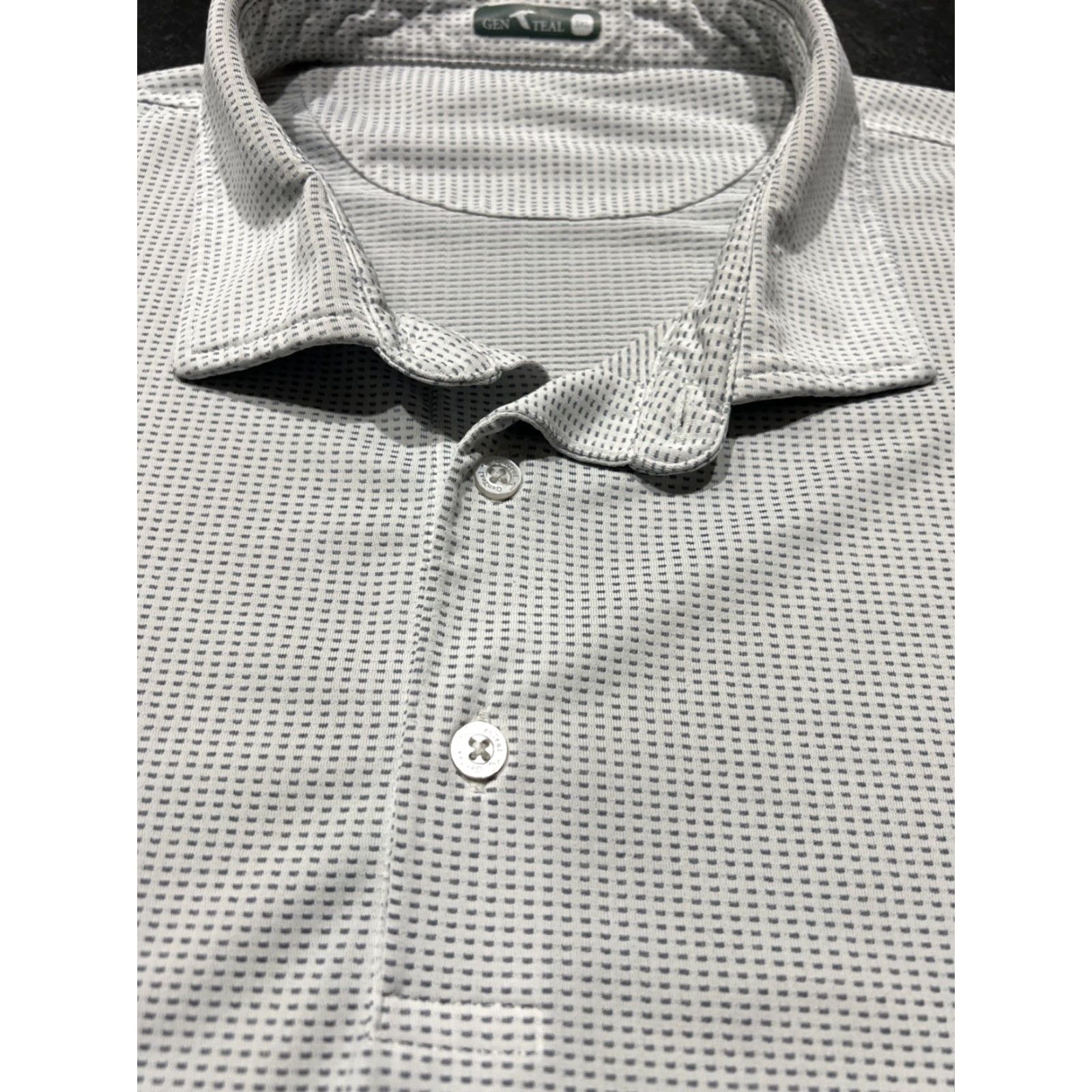 Vintage Genteal Polo Shirt Mens 3XL Golf Performance Short Sleeve Wicking Gray Polyester Breathable Moisture Wicking Logo Regular Collared Button Polo Mens Size US XXL / EU 58 / 5 - 5 Thumbnail