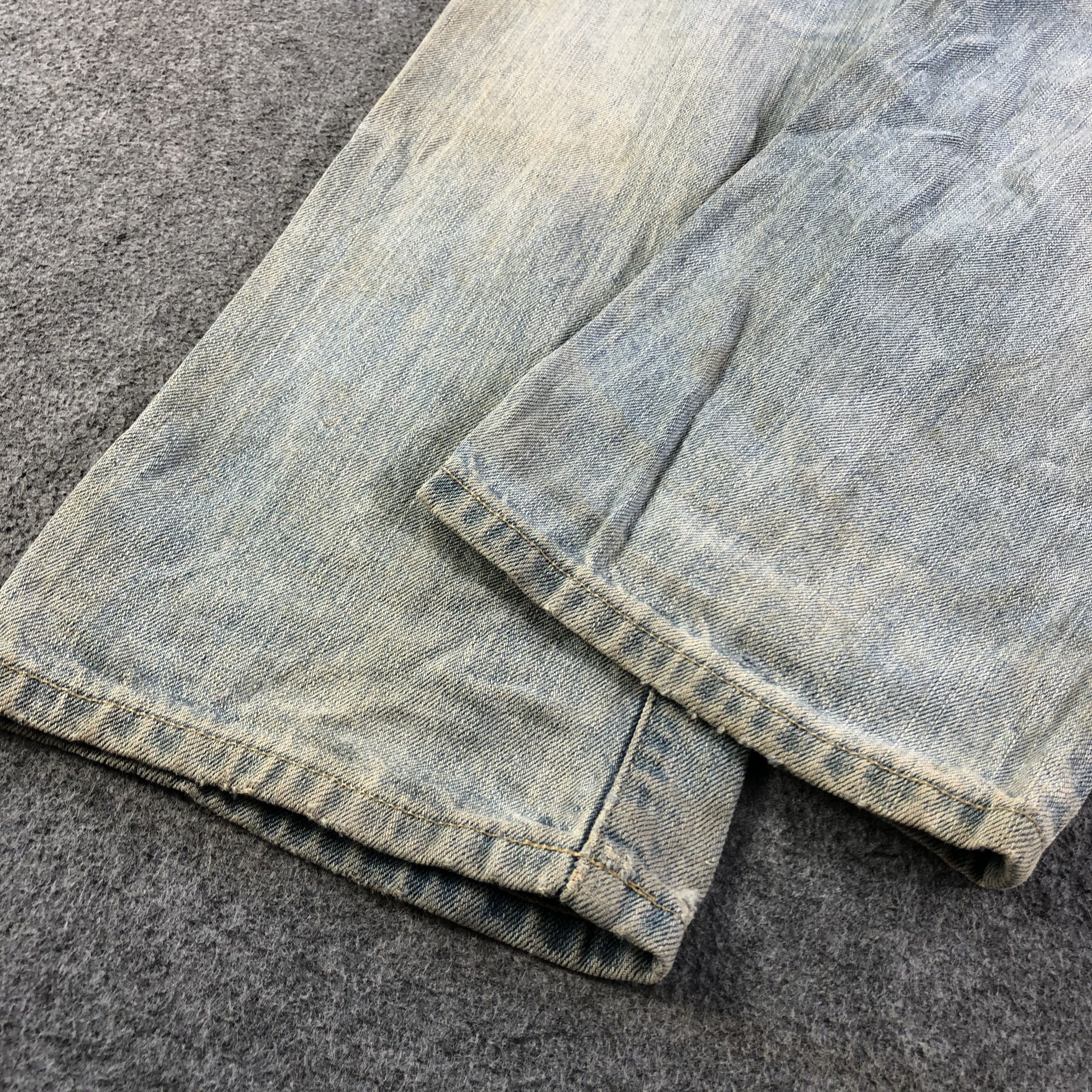 Japanese Brand Uniqlo Redline Jeans Light Wash Denim -J2755 Size US 34 / EU 50 - 5 Thumbnail