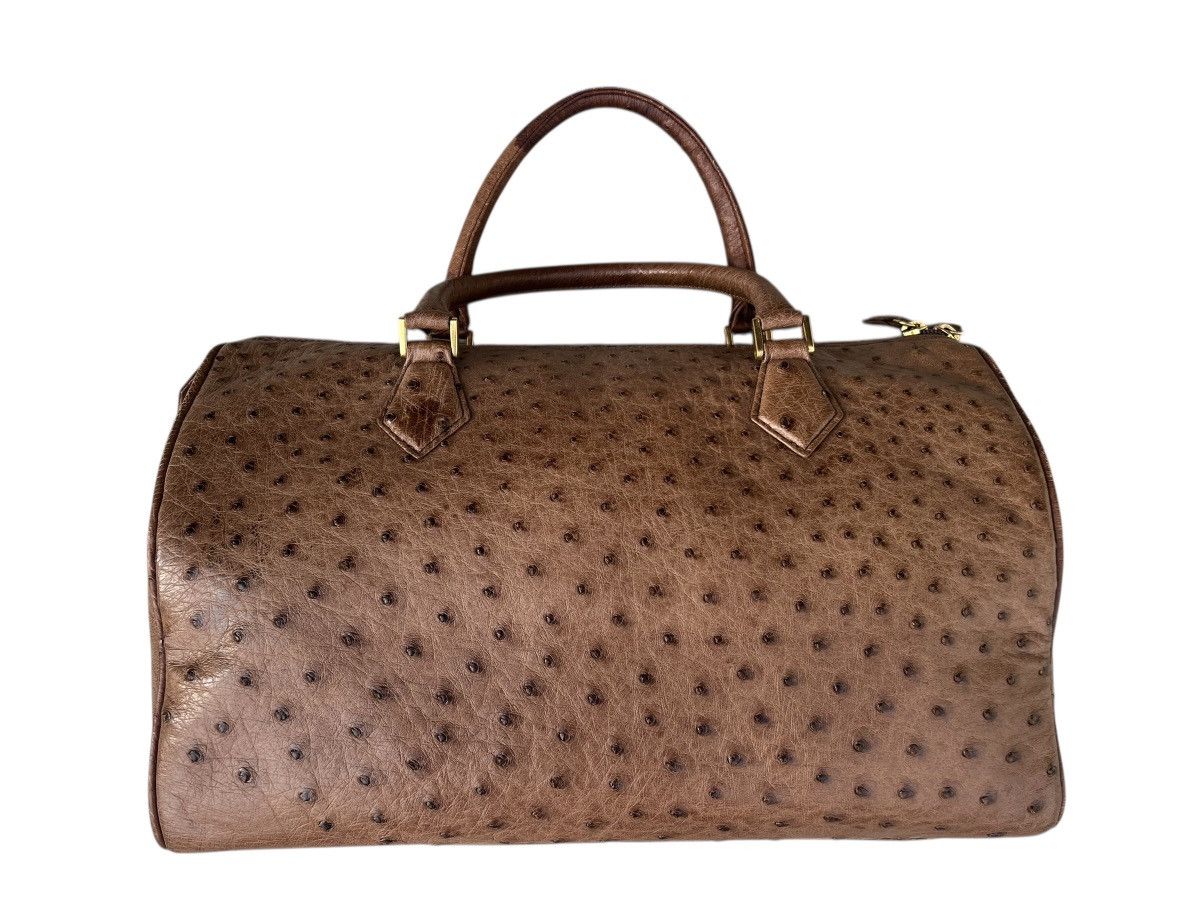 Leather Vintage JRA Japan Ostrich Leather Boston Bag Size ONE SIZE - 6 Thumbnail