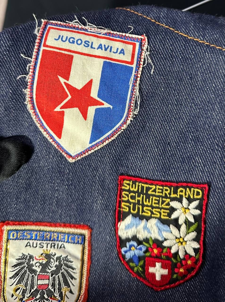 Handmade × Vintage Denim Vest Jean Jacket Sleeve gilet handmade patches country Size US L / EU 52-54 / 3 - 3 Thumbnail