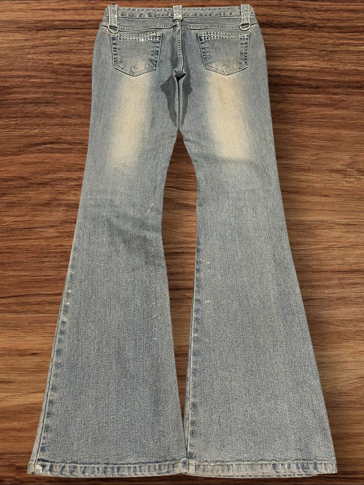Japanese Brand Vintage Japanese Brand Ryu Ryu Waxed Distressed Flare Jeans Size 28" / US 6 / IT 42 - 2 Thumbnail