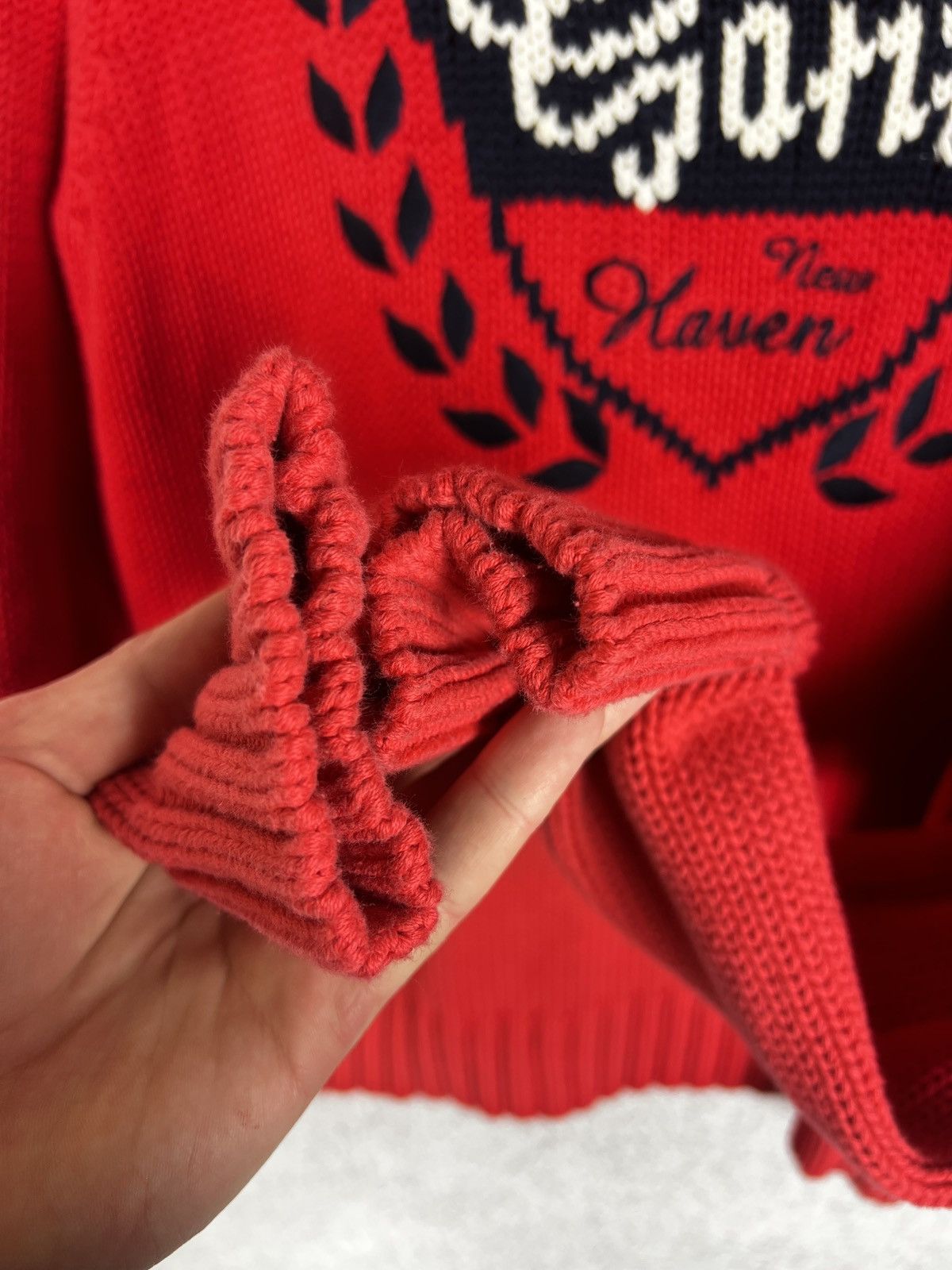Gant Vintage Gant New Haven Heavy Knit Sweater Knitted Big Logo Size US S / EU 44-46 / 1 - 7 Thumbnail