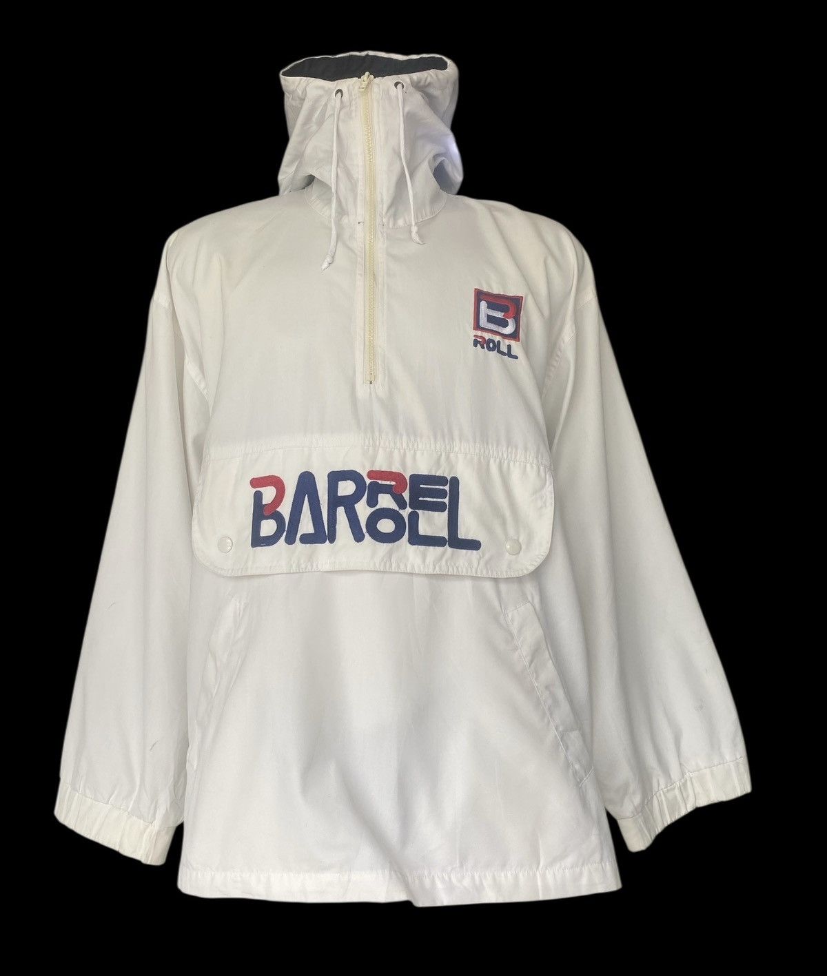 Japanese Brand Vintage BARREL ROLL Hoodie Anorak Cotton White Size US M / EU 48-50 / 2 - 1 Thumbnail