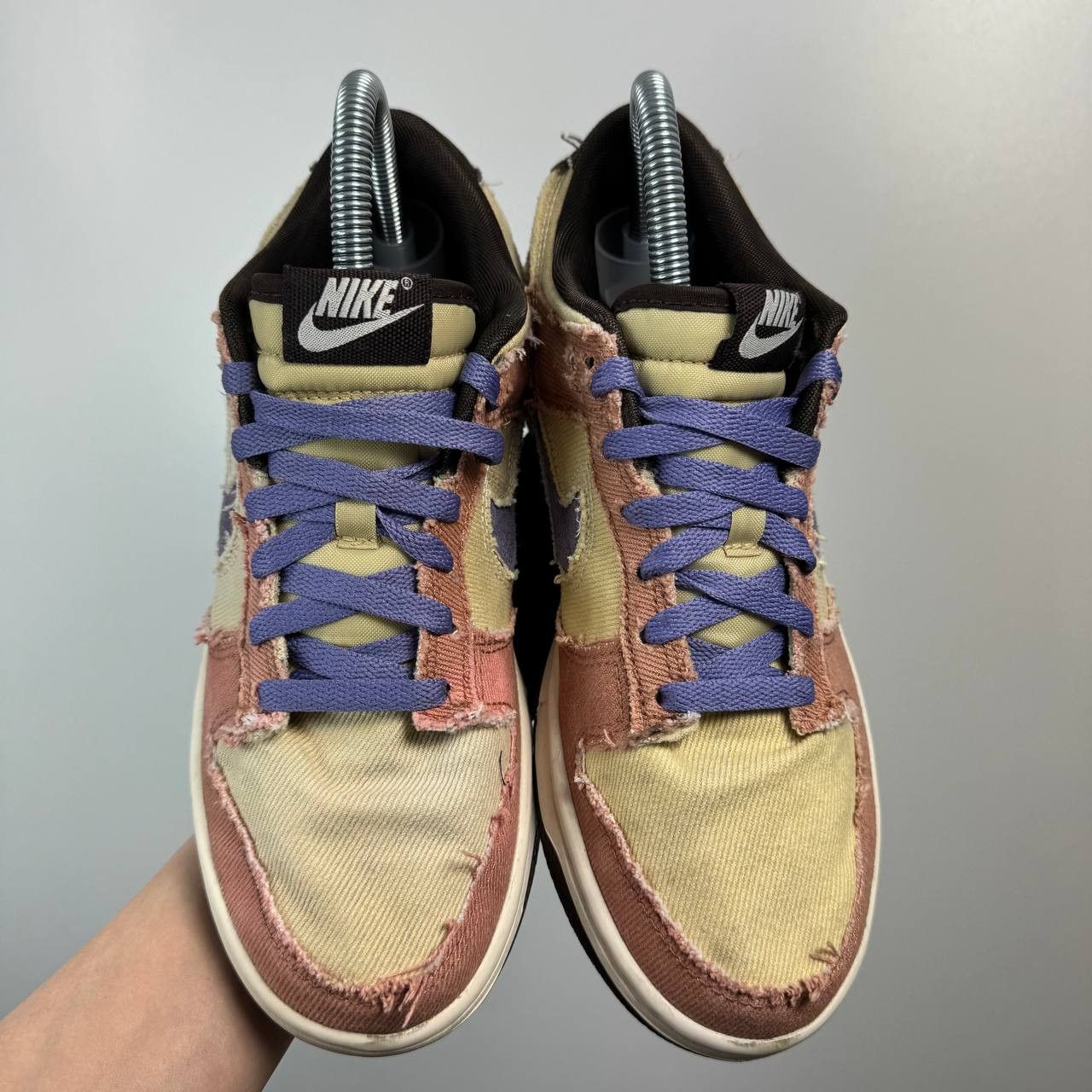 Nike Nike Dunk Low Scrap Beige Purple Distressed Size 38.5 Size US 7 / IT 37 - 2 Thumbnail