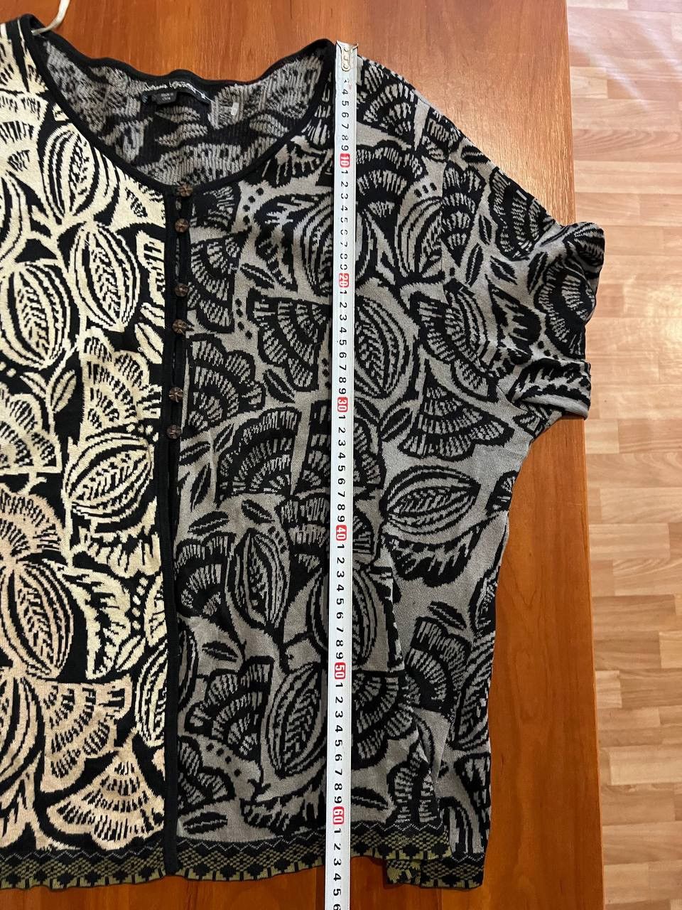 Gudrun Sjoden GUDRUN SJODEN ABSTRACT DESIGN FLOWERS BUTTON CARDIGANSWEATER Size XL / US 12-14 / IT 48-50 - 12 Thumbnail