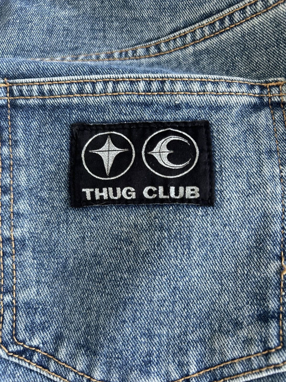 Thug Club Thug Club Leather Washing Denim Pants (Blue) Size US 34 / EU 50 - 4 Thumbnail