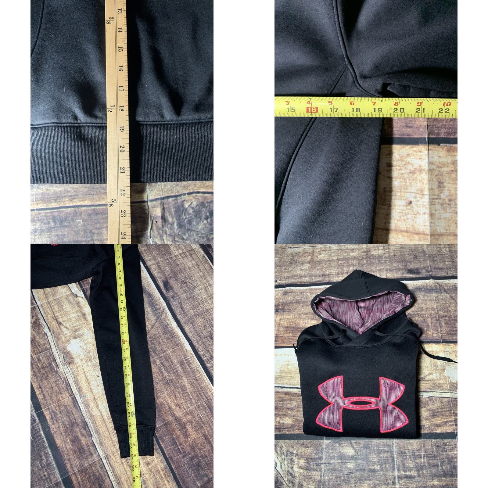 Under Armour Under Armour Coldgear Sweatshirt Hooded Small Black Pink Mens Cold Gear Hoodie Size US S / EU 44-46 / 1 - 8 Thumbnail