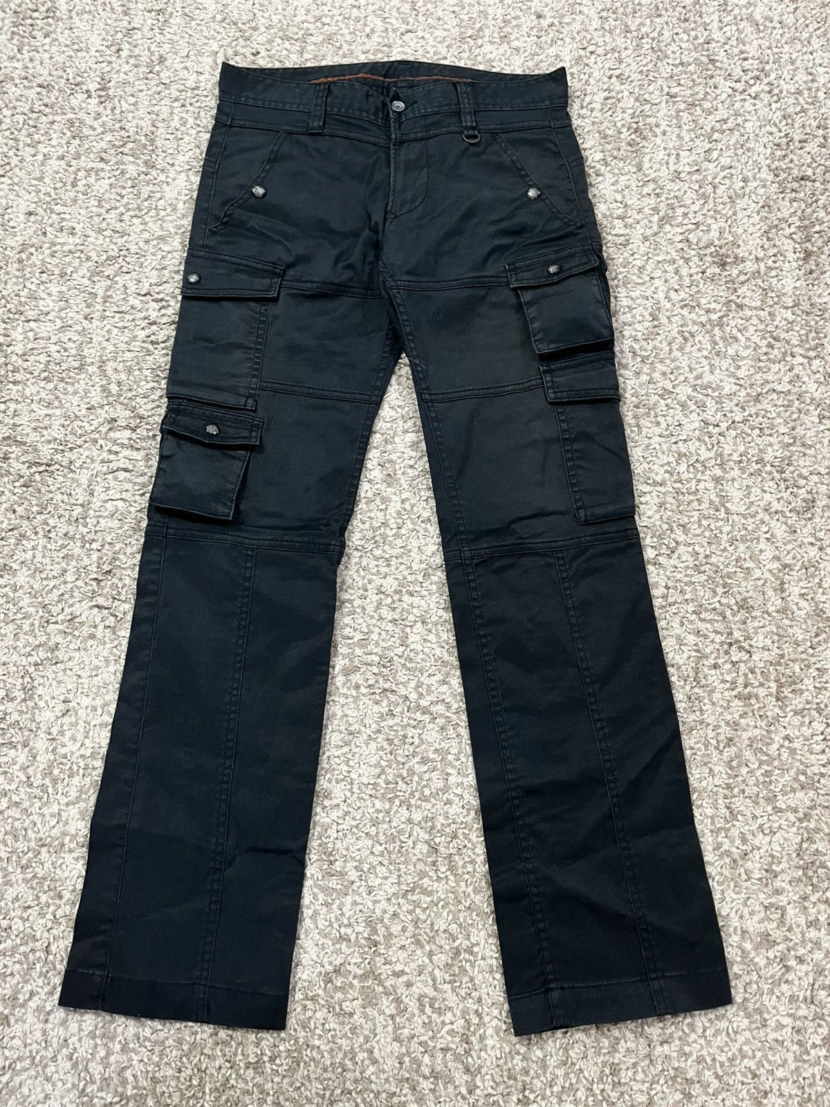 Le Grande Bleu (L.G.B.) RARE‼️🔥🔥🔥 NCFM Black 10-Pocket Gorpcore Cargo Pants – Size 33 Size US 33 - 2 Thumbnail