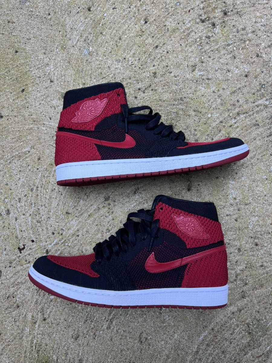 Jordan Brand Jordan 1 bred flyknit Size US 11 / EU 44 - 1 Thumbnail