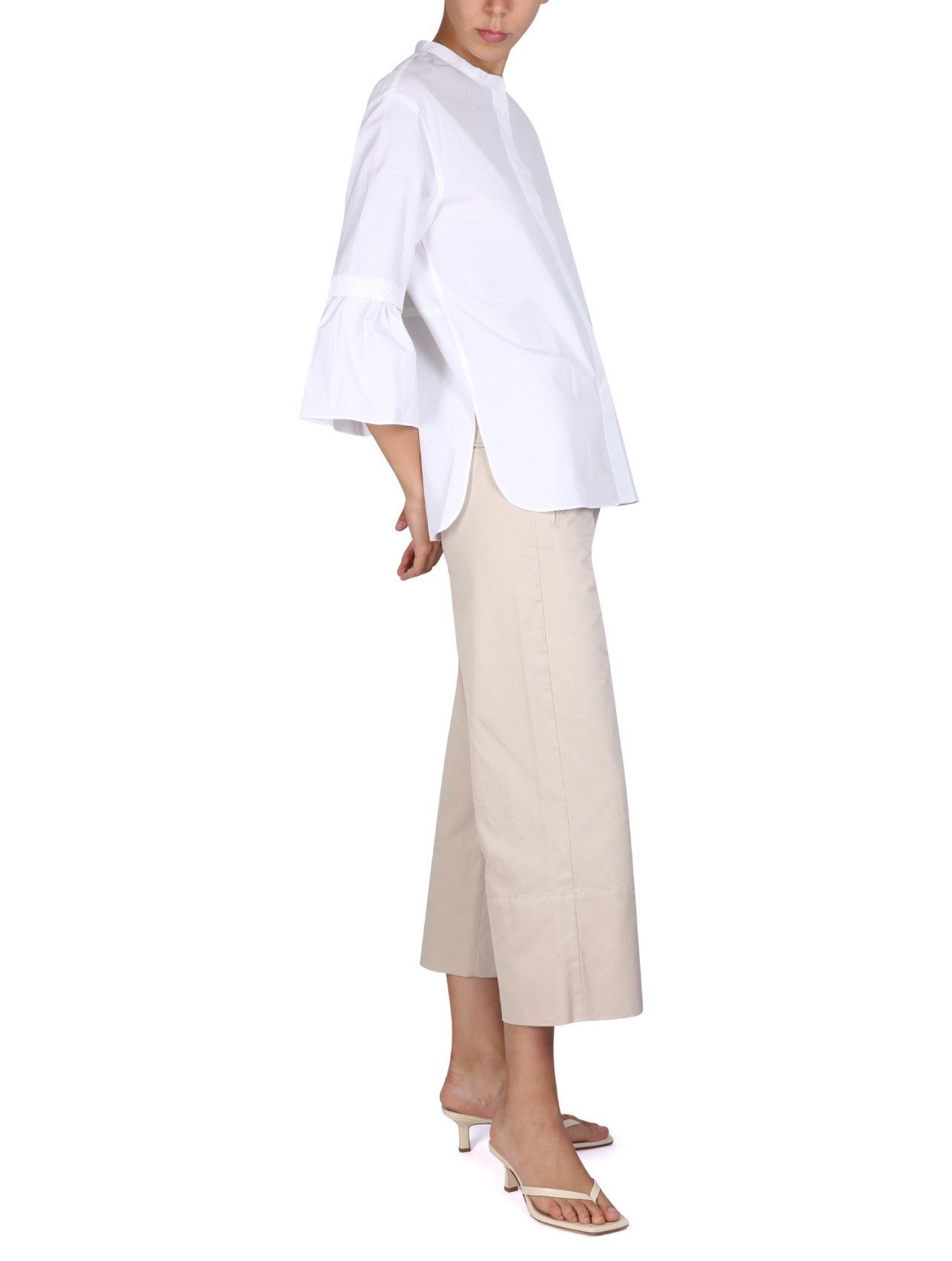 Max Mara S MAX MARA COTTON CURVONE SHIRT Size L / US 10 / IT 46 - 3 Thumbnail