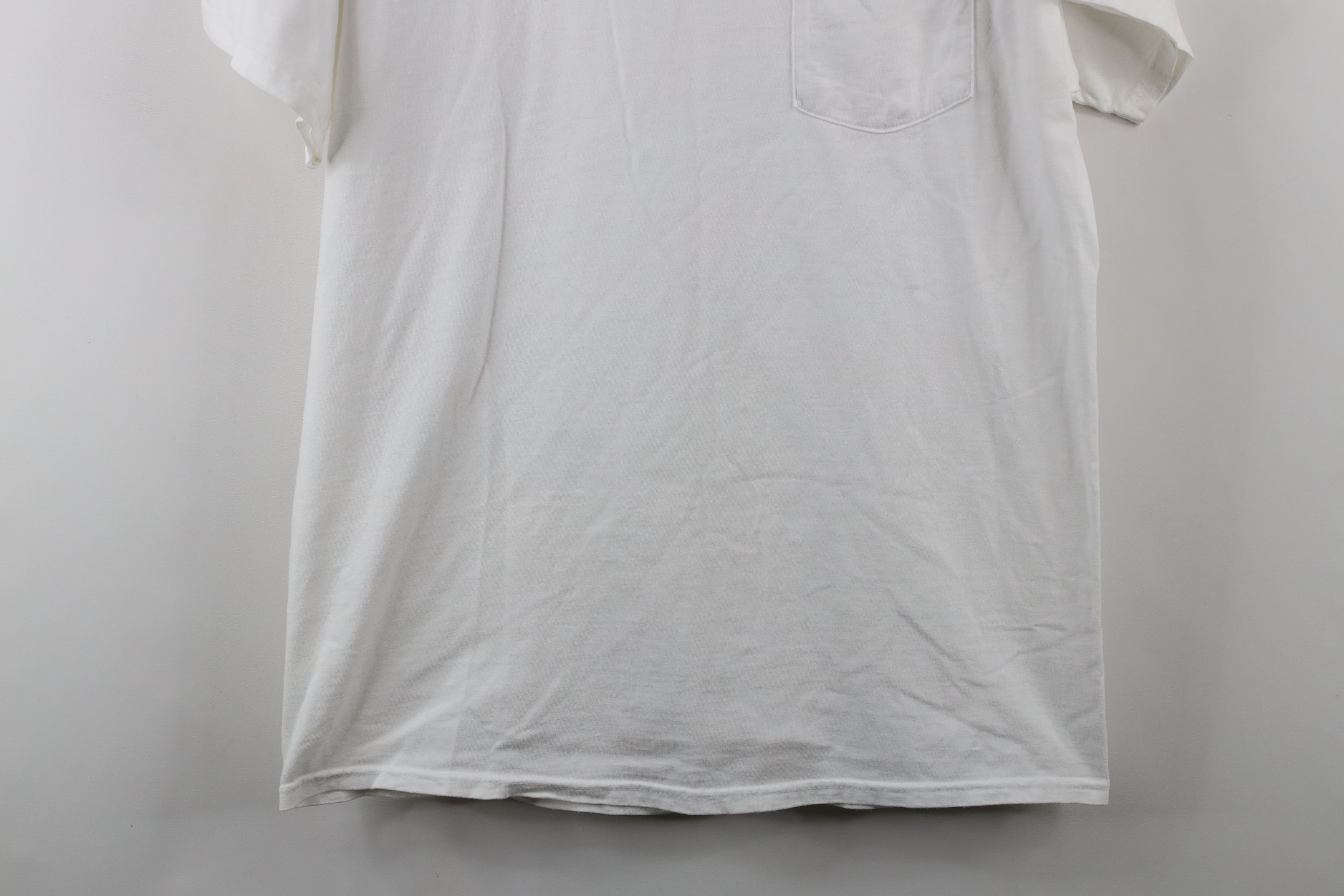 Vintage Vintage 90s Streetwear Heavyweight T-Shirt White Cotton Size US L / EU 52-54 / 3 - 3 Thumbnail