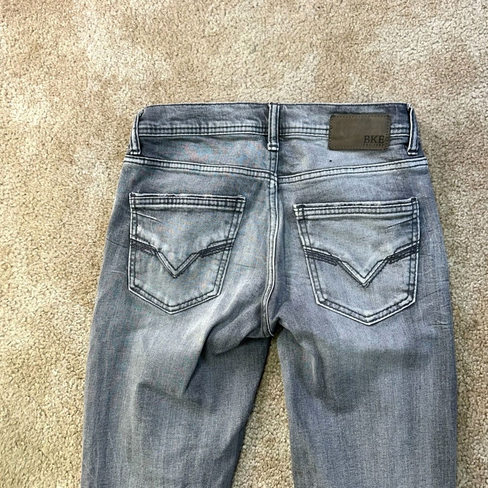Vintage BKE Buckle Alec Jeans Men 30x32 Gray Stretch Denim Straight 5-Pocket Regular Cap Rise Mid Vintage: No Size US 30 / EU 46 - 6 Thumbnail
