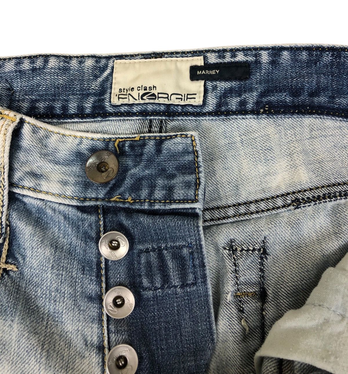 Energie Energie Distressed Ripped Denim Style Clash Jeans Size US 32 / EU 48 - 14 Thumbnail