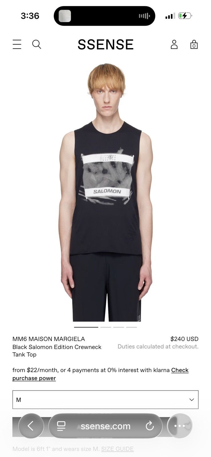 Maison Margiela × Salomon MM6 Maison Margiela Black Salomon Tank Top Size US S / EU 44-46 / 1 - 7 Thumbnail