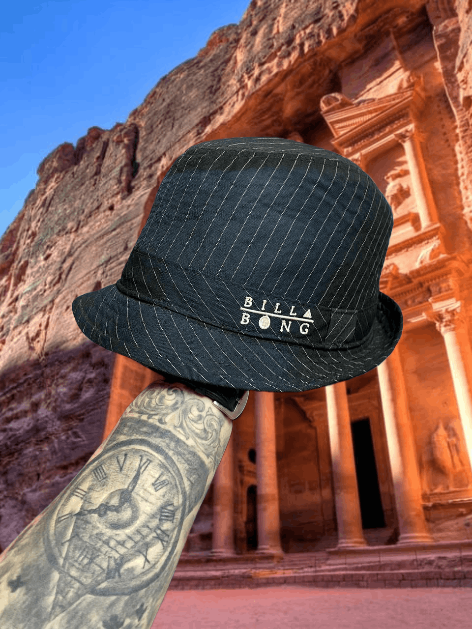 Billabong Hats striped Vintage black Y2K big logo Bilabong streetwear Size ONE SIZE - 1 Thumbnail
