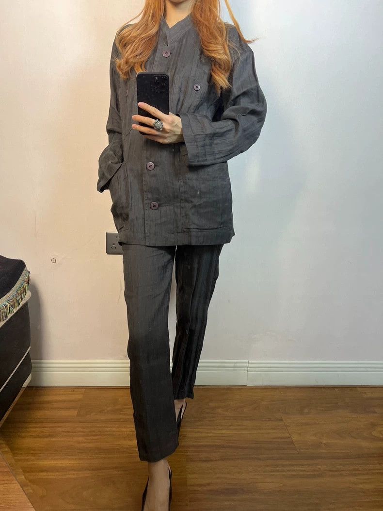 Issey Miyake Issey Miyake size:M Grey Chinese-style trousers Size 42" / US 20 - 9 Thumbnail