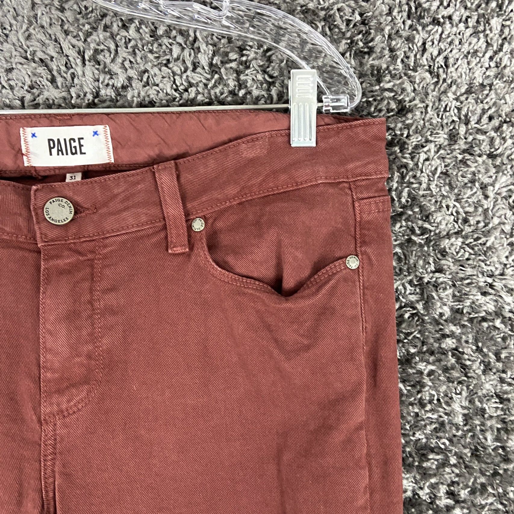 Paige PAIGE Skyline Skinny Jeans Women’s 31 Red Size 24" / US 00 / IT 34 - 4 Thumbnail