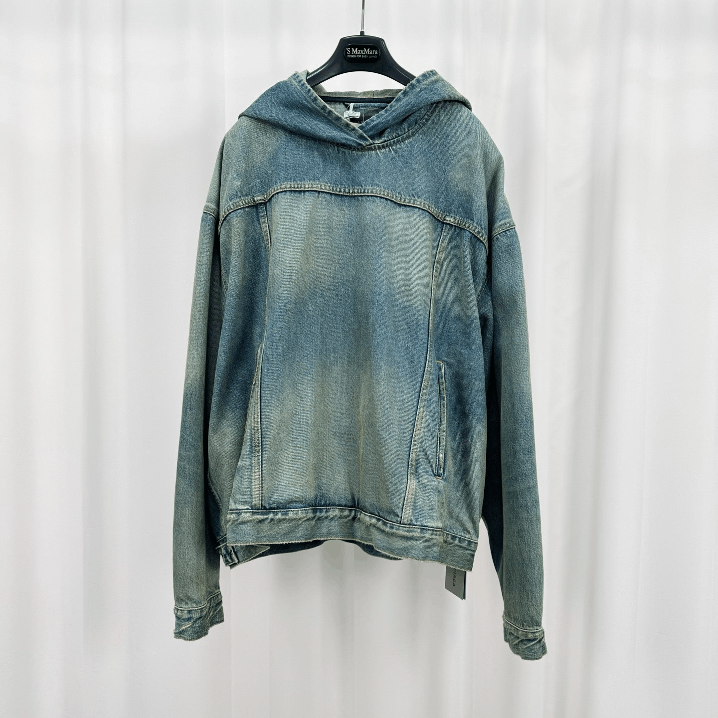 Balenciaga Balenciaga Denim Snowstorm Show Hoodie Size US L / EU 52-54 / 3 - 1 Thumbnail