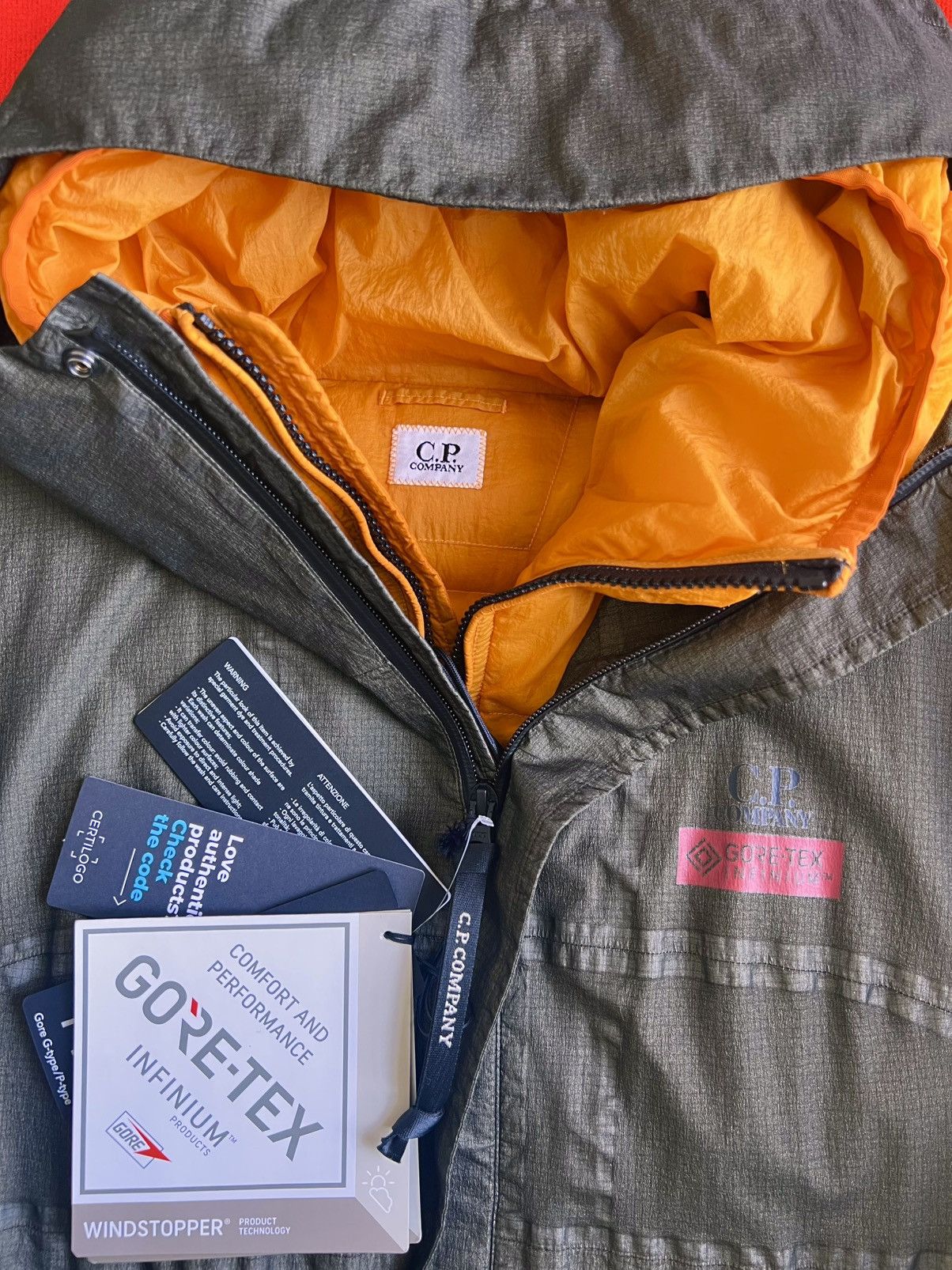 C.P. Company C.P Company GORE-TEX Jacket orange Green Infinium Down Liner Size US S / EU 44-46 / 1 - 21 Thumbnail