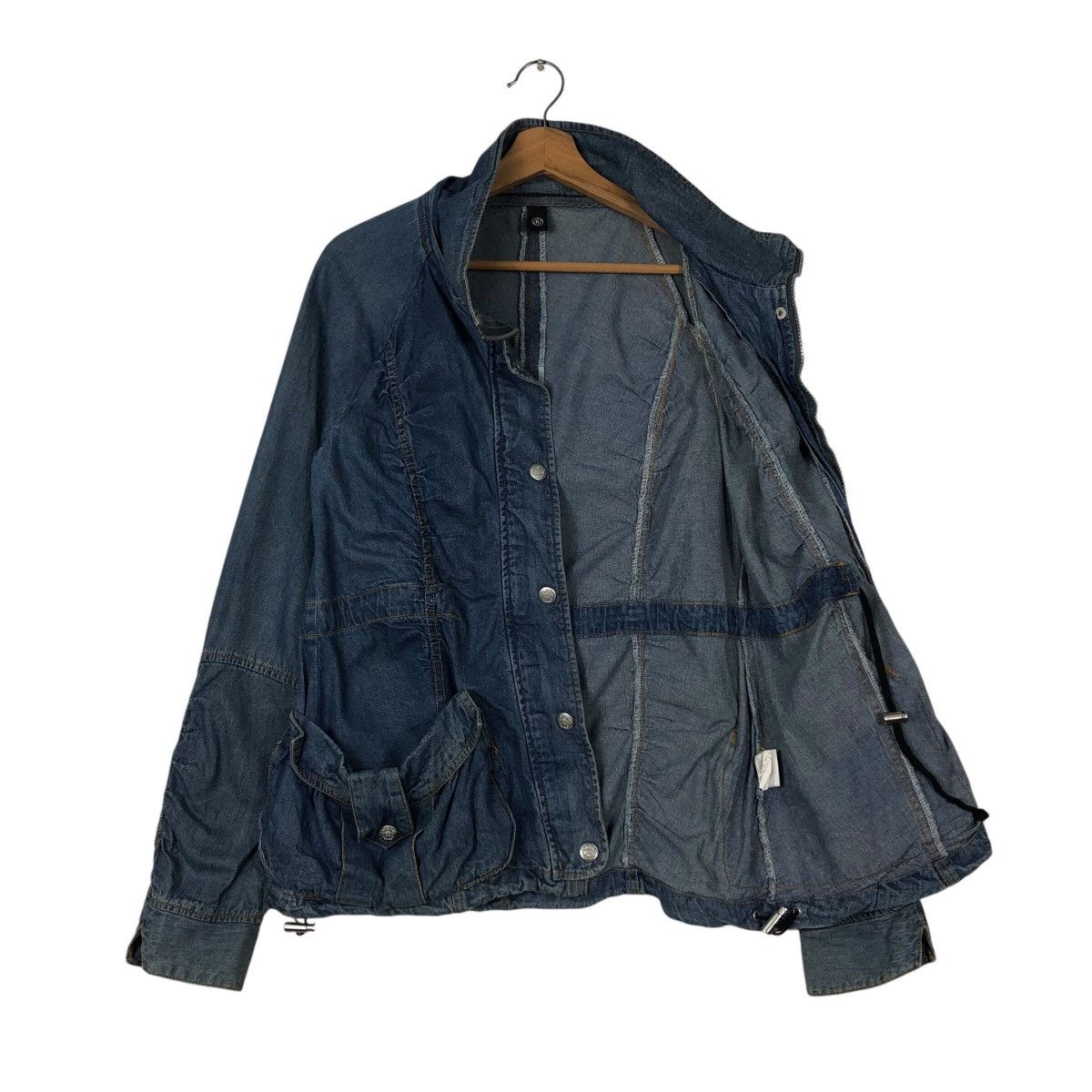 Japanese Brand 📌Vintage Biker Denim Jacket Unknown Japan Issey Miyake Size US M / EU 48-50 / 2 - 12 Thumbnail