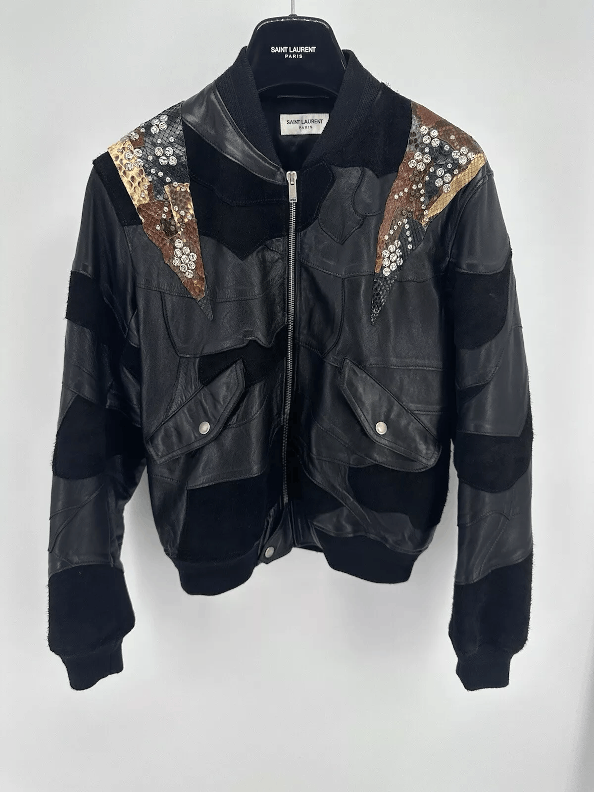 Saint Laurent Paris Saint Laurent Python Leather Jacket EU 50 Size US M / EU 48-50 / 2 - 1 Thumbnail