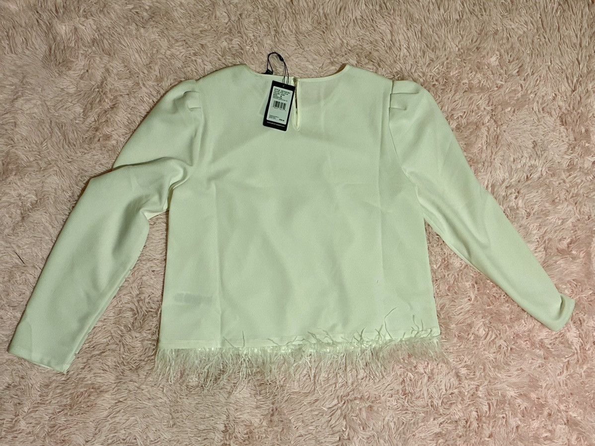 Adrianna Papell NWT Adrianna Papell White Long Sleeve White Blouse Size Med Size M / US 6-8 / IT 42-44 - 7 Thumbnail
