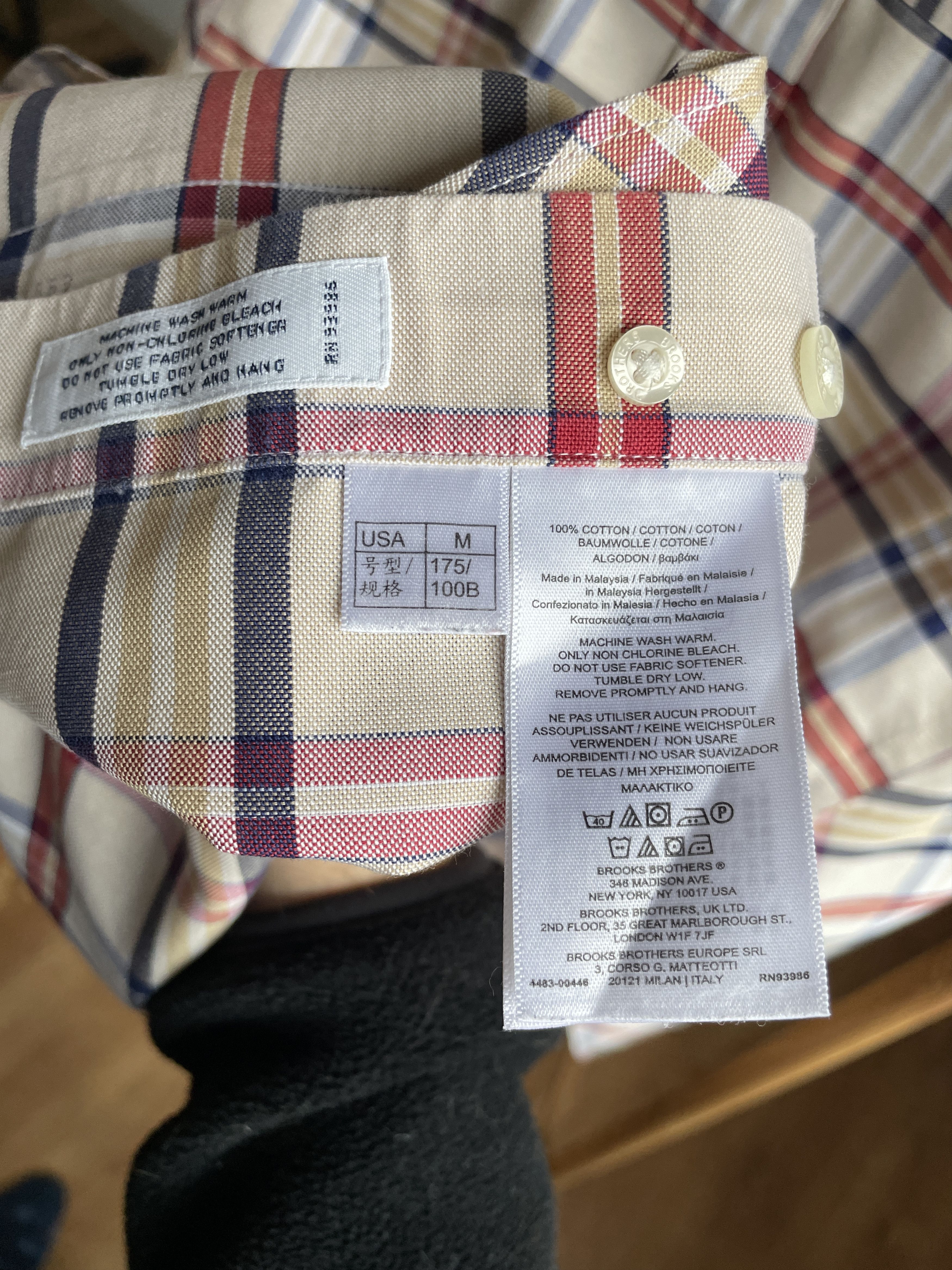 Brooks Brothers Brooks Brothers Button Down Check Shirt Size M Size US M / EU 48-50 / 2 - 6 Thumbnail