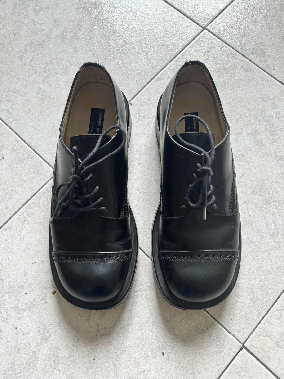 Comme des Garcons Vintage black Comme des garcons derby shoes Grailed