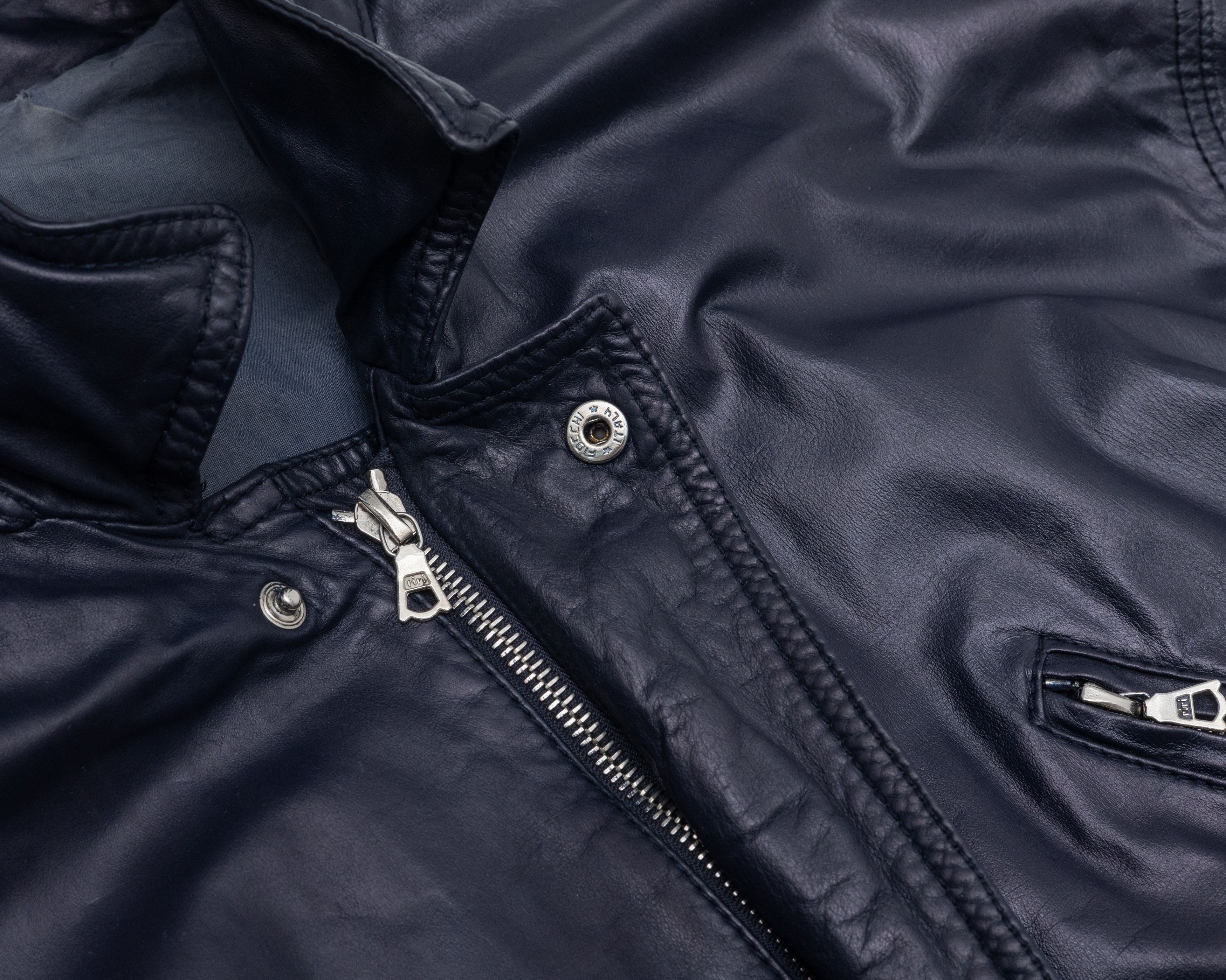 Ruffo Research RUFFO Vintage 90s Leather Field Jacket Size US M / EU 48-50 / 2 - 4 Thumbnail