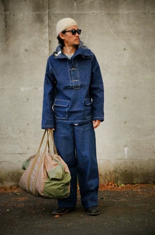 The Real McCoy's The Real McCoy's Navy Denim Hooded Jacket- DMC Size US M / EU 48-50 / 2 - 1 Thumbnail