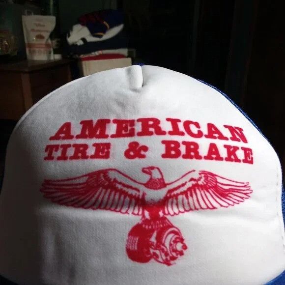 Hanes Deadstock Vintage American Tire & Brake Snap Trucker Hat Size ONE SIZE - 2 Thumbnail