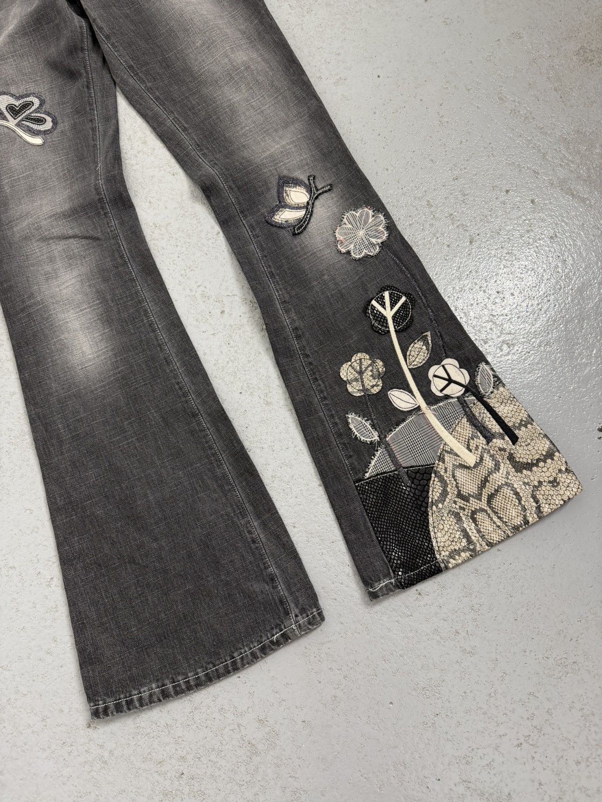Miss Sixty Miss Sixty Flared Low Rise Jeans Size 29" - 2 Thumbnail