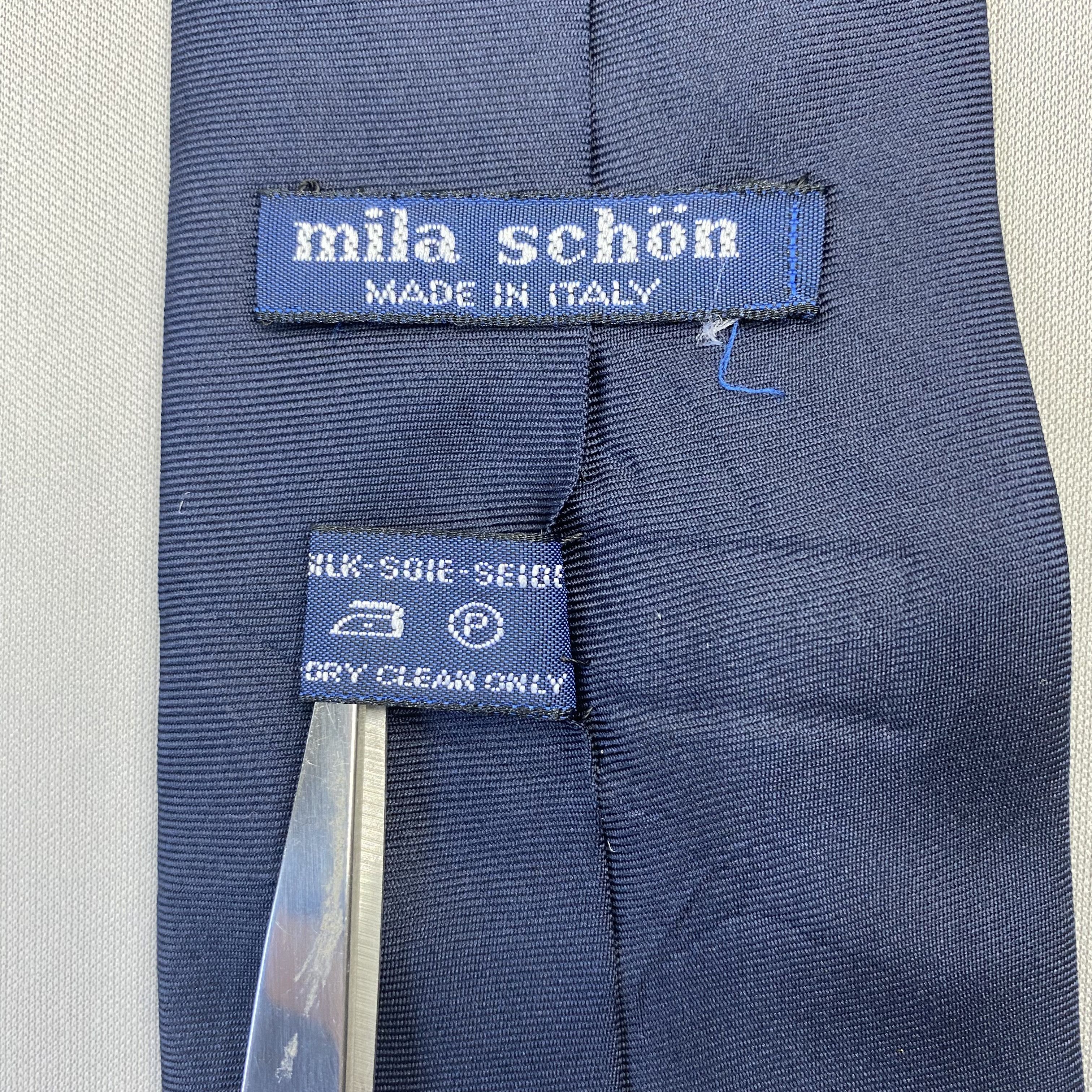 Mila Schon Vintage Mila Schon SILK Necktie Cravate Pure Silk Neck Tie Size ONE SIZE - 8 Thumbnail